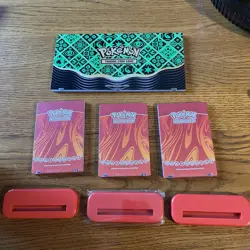 Pokemon Card Display Case Acrylic Magnetic Ultra Pro Lot Of 4 With Stands - Image 2