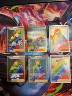 Lot Of 6 Full Art Trainer And Secret Rare Pokemon Cards TCG Good Condition - Image 1