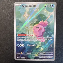 Pokemon TCG Alomomola 108/086 Illustration Rare Black Bolt English Holo Card NM- - Image 1