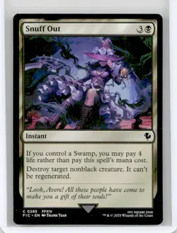 Snuff Out #285 Commander: FINAL FANTASY Near Mint or Better W/Tracking - Image 1