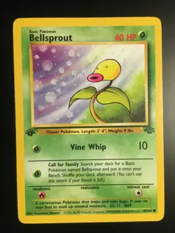 1st Edition Jungle Bellsprout 49/64 WOTC 1999 Non Holo Pokemon Card NM-LP - Image 1
