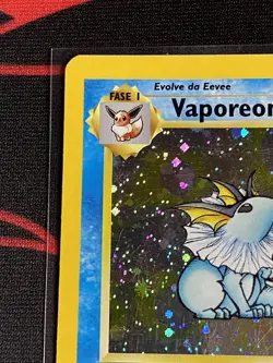 1st Edition Vaporeon Jungle 12/64 Pokemon Holo (ITALIAN) Half Swirl - Image 5