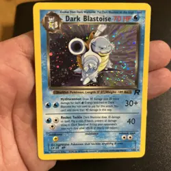 Pokemon Dark Blastoise TCG Team Rocket Holo 3/82 Unlimited Rare with Cosmo Swirl - Image 3