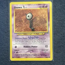 Pokemon TCG WoTC Unown [L] 86/105 Neo Destiny Vintage MP - Image 1
