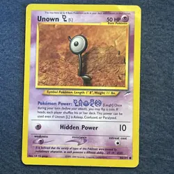 Pokemon TCG WoTC Unown [L] 86/105 Neo Destiny Vintage MP - Image 3