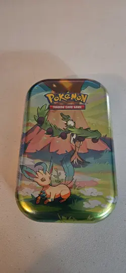 Pokemon- TCG -Vibrant Paldea Mini Tin Leafeon & Arboliva Factory Sealed - Image 1