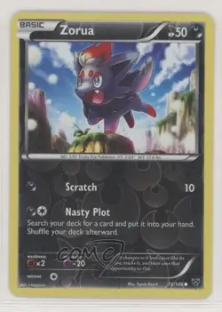 Zorua Reverse Foil Pokemon XY Base Set #72 - Image 1