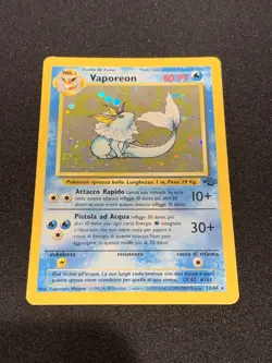 Pokemon Vaporeon 12/64 Jungle Holo Rare Vintage 1999 WoTC NM *ITALIAN* - Image 1