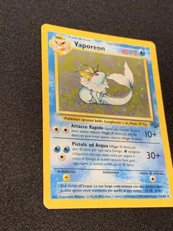 Pokemon Vaporeon 12/64 Jungle Holo Rare Vintage 1999 WoTC NM *ITALIAN* - Image 2