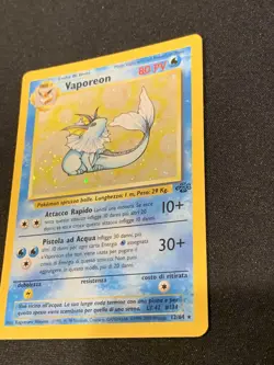 Pokemon Vaporeon 12/64 Jungle Holo Rare Vintage 1999 WoTC NM *ITALIAN* - Image 3