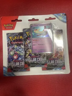 Pokemon Scarlet & Violet: Stellar Crown 3-Pack Booster Blister TINKATON - Image 1