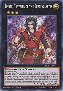 Yugioh! LP Dante, Traveler of the Burning Abyss - DUEA-EN085 - Secret Rare - 1st - Image 1