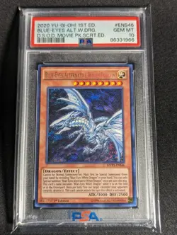 Yugioh - Blue-Eyes Alternative White Dragon MVP1-ENS46 1st Secret Rare PSA 10 - Image 1