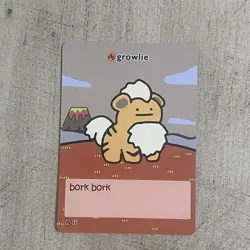 Growlie Pokiebubies 1st Edition 64 Fan Art Pokemon Card Chef Ken Lee Growlithe - Image 1