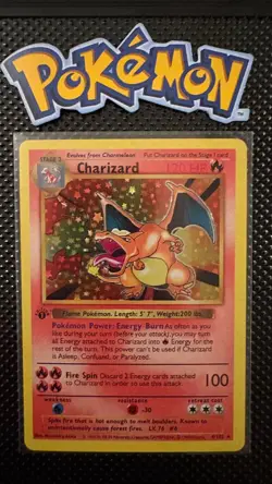Charizard 4/102 - 1st Edition shadowless - Pokemon Base Set 1999 - Artcard - Image 1