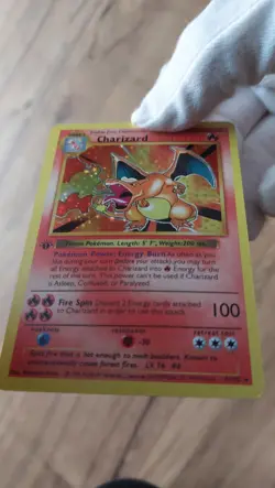 Charizard 4/102 - 1st Edition shadowless - Pokemon Base Set 1999 - Artcard - Image 5
