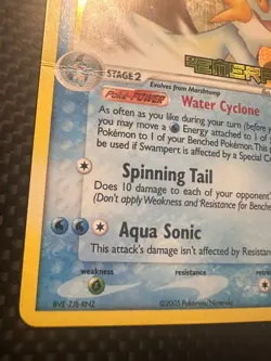 Pokemon TCG Swampert Holo Rare Card 11/106 Emerald Reverse Holo Stamp Hp - Image 3