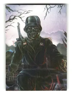 1994 Ed Beard Jr. Flights of Fantasy Trading Card Horror #16 Nazi Soldier - Image 1