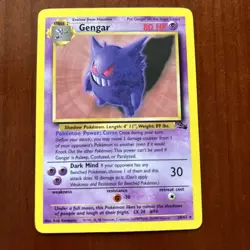 Pokemon TCG Gengar Fossil 1999 WOTC Rare 20/62 Non Holo Vintage Game Card Set - Image 1