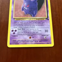 Pokemon TCG Gengar Fossil 1999 WOTC Rare 20/62 Non Holo Vintage Game Card Set - Image 3