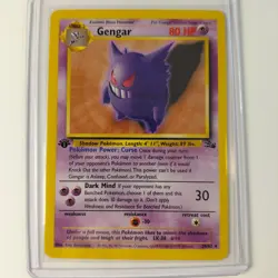 Gengar 20/62 1st Edition Mint Fossil Pokemon TCG Trading Card Sleaved Since 1999 - Image 1