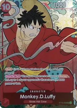 2024 One Piece TCG Monkey D Luffy ST10-006 1st Anniversary Promo Card NM-M - Image 1