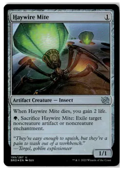 MTG Foil Haywire Mite - The Brothers' War Moderately Played English - Image 1