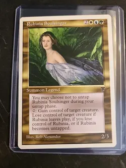 Rubinia Soulsinger - Chronicles - MTG Magic - Rare - White Blue Creature - Image 1