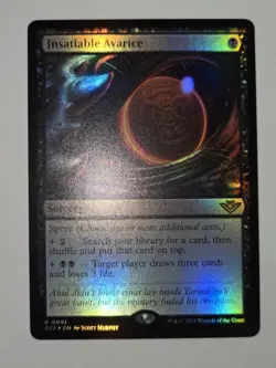 MTG Insatiable Avarice Outlaws of Thunder Junction 0091 Foil Rare - Image 2