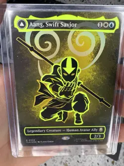 Aang, Swift Savior (Borderless) (Neon Ink Foil) Avatar: The Last Airbender MTG - Image 1