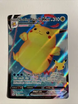 1x Celebrations Pokemon Surfing Pikachu Vmax Holo Englisch NM/M Pokemon - Image 1