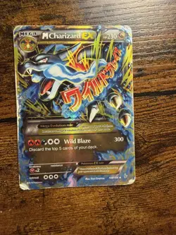 M Charizard EX mega 2016 Pokemon 108/106 Flashfire Holo - off condition- read - Image 1