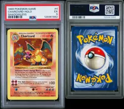 1999 POKEMON BASE SET SHADOWLESS #4 CHARIZARD-HOLO PSA 5 - Image 3