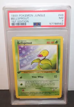 Pokemon 1999 Jungle BELLSPROUT 1ST Edition #49 PSA 7 RARE - Image 1