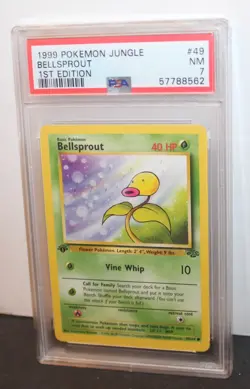 Pokemon 1999 Jungle BELLSPROUT 1ST Edition #49 PSA 7 RARE - Image 2