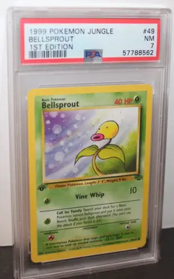 Pokemon 1999 Jungle BELLSPROUT 1ST Edition #49 PSA 7 RARE - Image 3