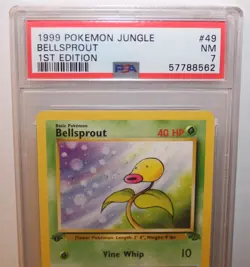 Pokemon 1999 Jungle BELLSPROUT 1ST Edition #49 PSA 7 RARE - Image 4