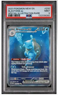 PSA 9 Blastoise Ex 2023 POKEMON MEW EN SPECIAL ILLUSTRATION RARE MINT 9 - Image 1