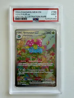 PSA 9 MINT VENUSAUR EX #198 SPECIAL ILLUSTRATION RARE 2023 POKEMON MEW EN-151 - Image 1