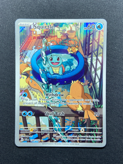 Squirtle Illustration Rare 148/142 - Stellar Crown - SV07 - NM Pokemon TCG - Image 1