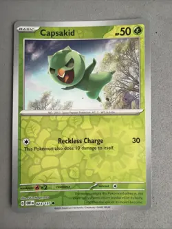 Pokemon TCG * SV Obsidian Flames * 23/197 Capsakid REVERSE HOLO Common * NM - Image 1