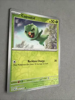 Pokemon TCG * SV Obsidian Flames * 23/197 Capsakid REVERSE HOLO Common * NM - Image 2