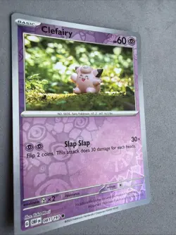 Pokemon TCG * SV Obsidian Flames * 81/197 Clefairy REVERSE HOLO Common FRESH PK - Image 2