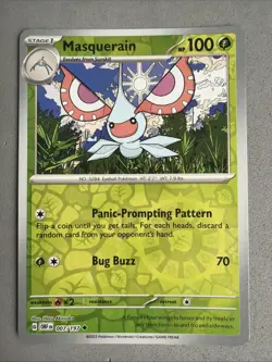 Pokemon TCG * SV Obsidian Flames * 7/197 Masquerain REVERSE HOLO Uncommon * NM - Image 1
