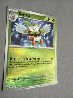 Pokemon TCG * SV Obsidian Flames * 14/197 Dartrix REVERSE HOLO Uncommon * NM - Image 2