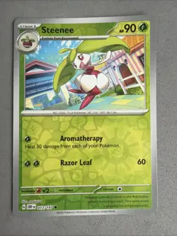 Pokemon TCG * SV Obsidian Flames * 17/197 Steenee REVERSE HOLO Common * FRESH PK - Image 1