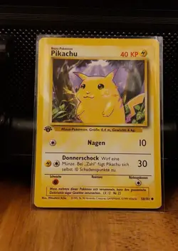 Pikachu 1st Edition - Yellow Cheeks - Pokemon German Base Set 1999 - Image 1