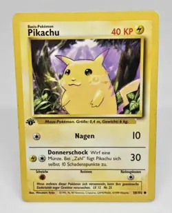 Pikachu 1st Edition - Yellow Cheeks - Pokemon German Base Set 1999 - Image 3