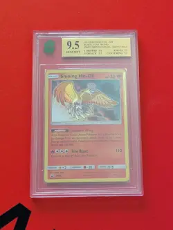 2017 POKEMON SM BLACK STAR PROMO #SM70 SHINING HO-OH-HOLO MNT 9.5 - Image 1