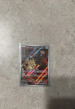 Team Rocket's Meowth - 203/182 - Pokemon Destined Rivals Illustration Rare NM - Image 1